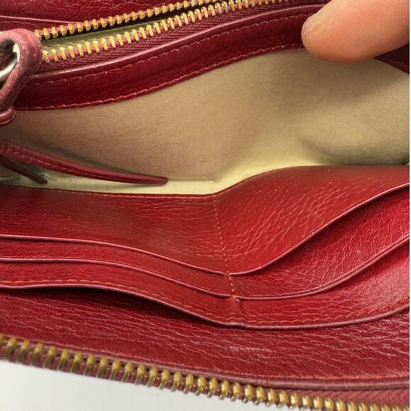 Chloe Lily Leather Continental Zip Around Wallet*Burgundy*Very nice condition - Picture 13 of 15